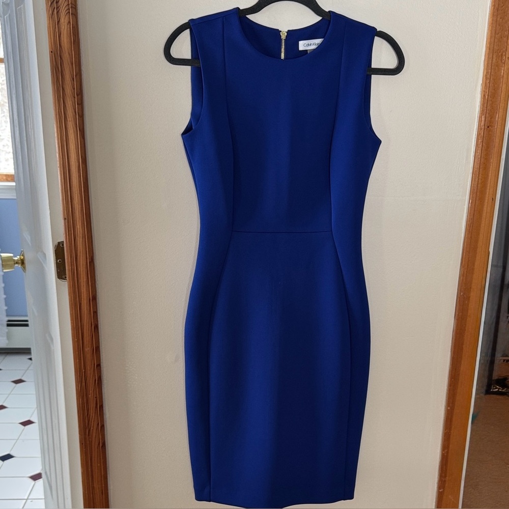 Calvin Klein Cobalt Blue Sleeveless Mini Dress